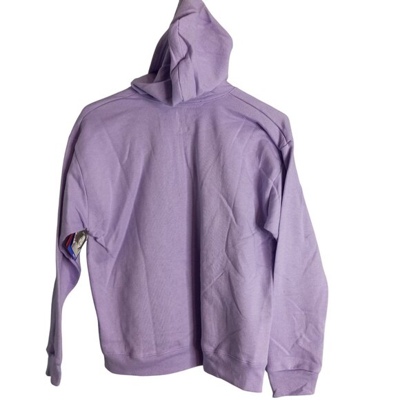 Hanes Size XL 14 16 Girls Purple Zip Up Hoodie CITY CHIC Glitter Graphic NEW - Picture 2 of 7